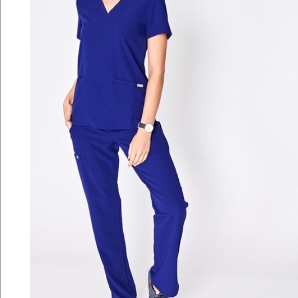 Figs Scrubs Deep Royal Blue Set